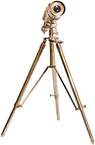 Nautical Handmade Brass Telescope with Adjustable Tripod Stand