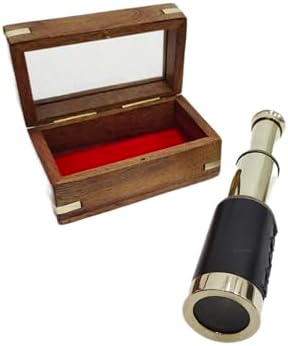 Marine Brass Telescope 6 Inch with Wooden Case