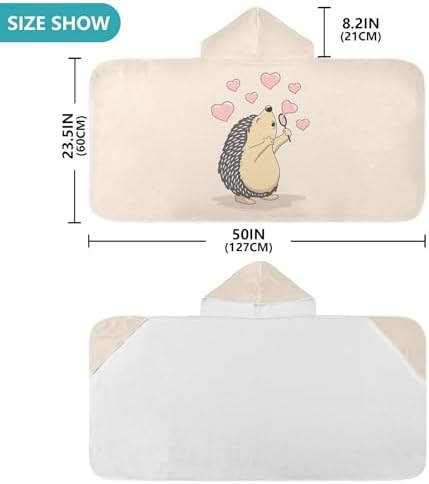 Susiyo Kids Hooded Bath Towel Hedgehog Design