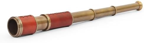 Vintage Brass Spyglass Telescope with Leather Case