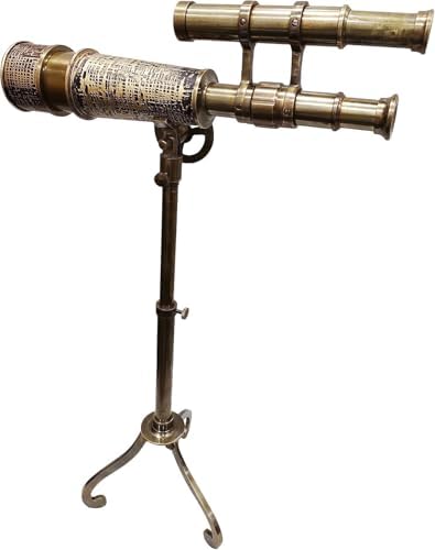 Nautical Vintage Brass Telescope with Tripod Stand