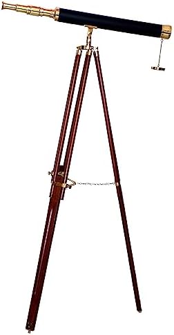 Spyglass Brass Telescope with Wooden Tripod Stand