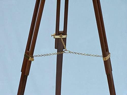 60 Inches Floor Standing Admirals Solid Brass Black Antique Marine Telescope