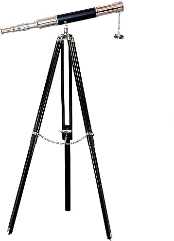Nautical Vintage Chrome Nickel Telescope Stand