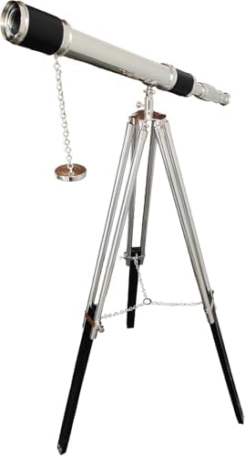 Royal Design Brass Antique Telescope with Retro Black Tripod