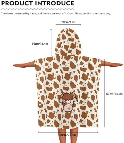 Mintulipy Cow Baby Bath Towel Hooded Soft Towel