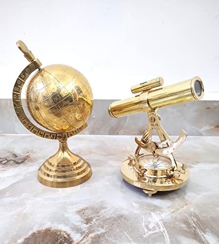 Vimal Nautical 8 Inch Telescope Brass Alidade with Compass