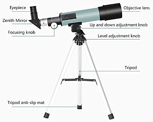 Beginners Telescope 50mm Aperture 360mm Focal Length with Smartphone Adapter Handheld Astronomical Telescope