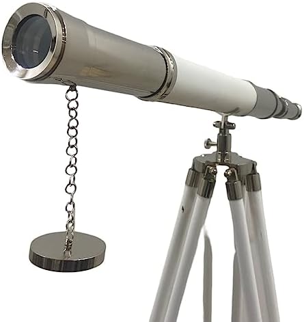 Handmade Retro Brass Telescope Floor Standing Decor