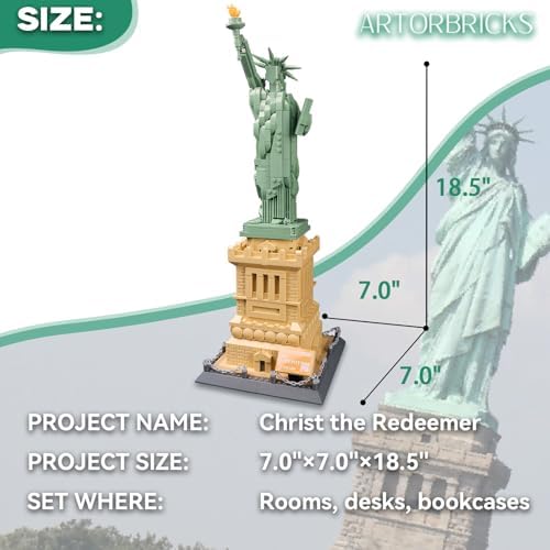ArtorBricks Statue of Liberty Building Set - 1577 Pieces