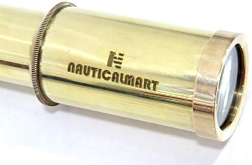 Brass Nautical Telescope 6 Inch Pirate Spyglass with Rosewood Box