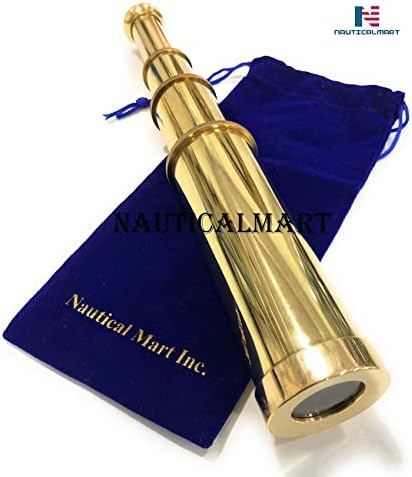 Nautical Handheld Pirate Brass Telescope 14 Inch Long