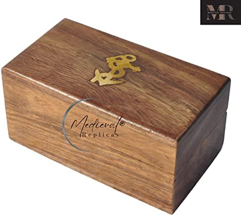 6 Brass Handheld Telescope with Wooden Box