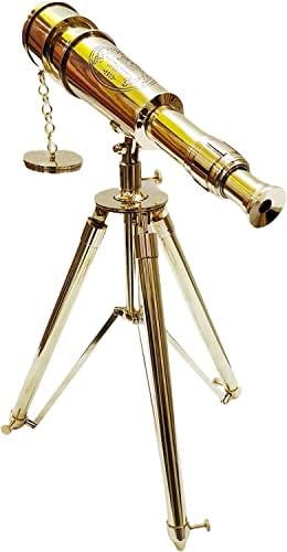 Home Decorative Solid Brass Spyglass Telescope with Brass Tripod