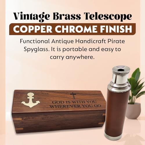 Vintage Brass Telescope 10 Inches in Box