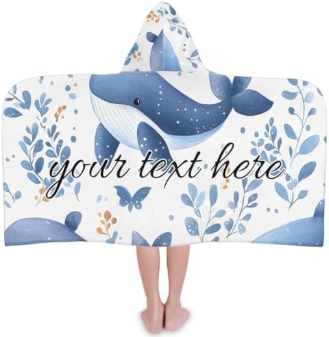 Personalized Kids Hooded Beach Towel for Boys and Girls