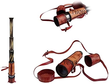 Handheld Pirate Spyglass Telescope 18 Inches Brass Nautical Decor