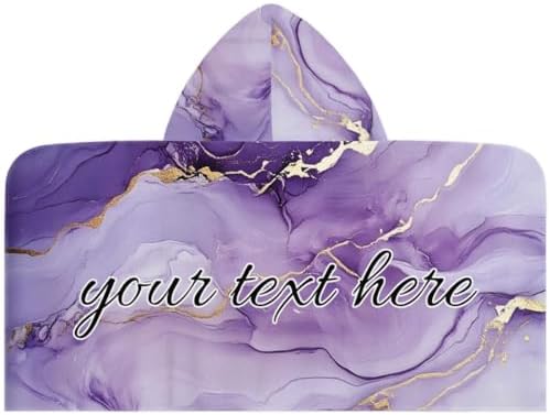 Purple Personalized Kids Beach Towel with Hood 1