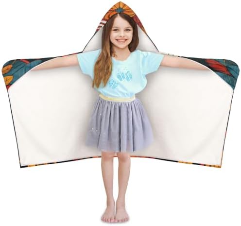 Thanksgiving Turkey Kids Personalized Hooded Beach Towel