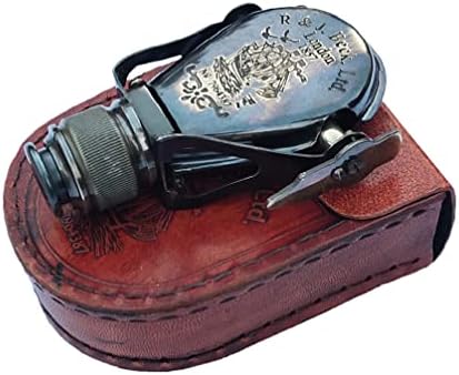 SIFAAT World Antique Nautical Brass Monocular with Leather Case Replica