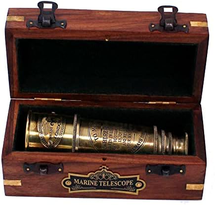 1920 Brass Maritime Telescope for My Son - Engraved Camping Gift