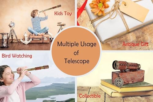 Nishpax Antique Pirate Telescope with Leather Case