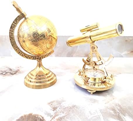 Vimal Nautical 8 Inch Telescope Brass Alidade with Compass