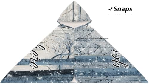 Winter Forest Personalized Kids Beach Towel with Hood