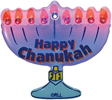Rite Lite Chanukah Flashing LED Menorah Pin