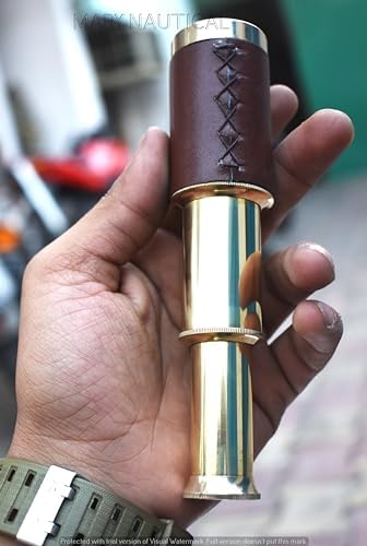 Solid Brass Pirate Spy Glass 5X Magnification Telescope