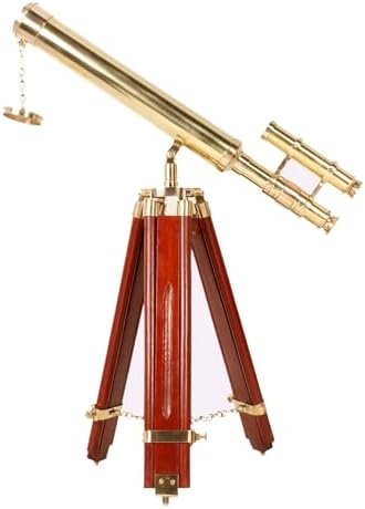 18 Inch Nautical Brass Telescope with Wooden Stand