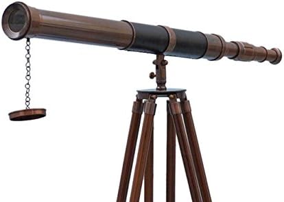 Handcrafted Nautical Antique Copper Telescope 60 Floor Standing Decor