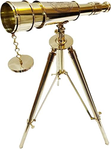 Home Decorative Solid Brass Spyglass Telescope with Brass Tripod