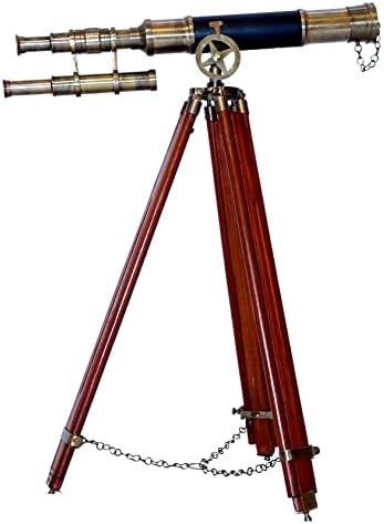 Victorian Brass Floor Standing Telescope