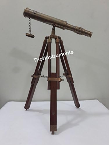 14 Inch Antique Brass Telescope with Table Stand