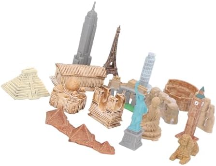 Dioche 17PCS Miniature Ancient Buildings World City Kit