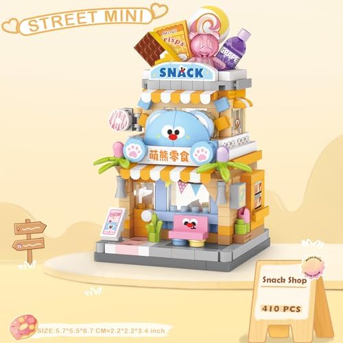 MEIEST 4-Pack Mini City Shop Building Blocks Set
