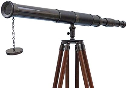 Floor Standing Oil Rubbed Bronze Leather Admiral Telescope 60