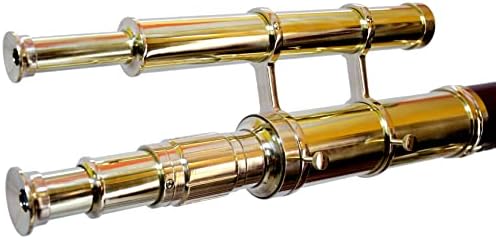 Antiqueex Nautical Brass Telescope Tripod Stand