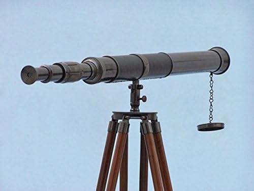 Floor Standing Oil Rubbed Bronze Leather Admiral Telescope 60