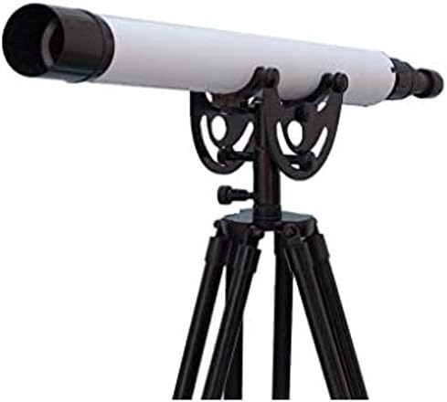 Hampton Nautical Anchormaster 50 Inch Floor Standing Brushed Nickel Telescope