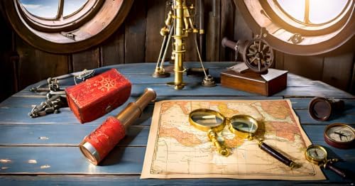 NauticalMart Brass Pirate Telescope with Glass Optics