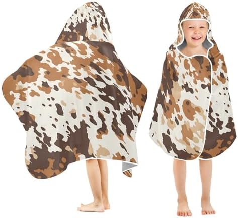 Kigai Hooded Towel for Kids Cow Print