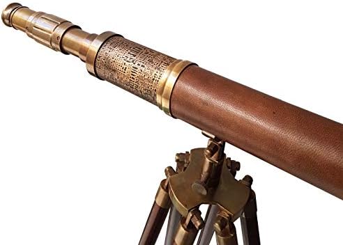 Decorative Marine Telescope with Brass Tripod