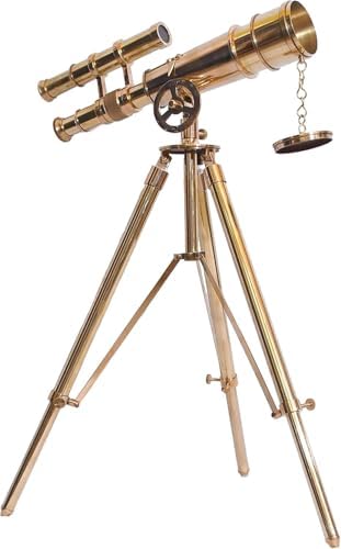 Brass Telescope With Adjustable Tripod Stand