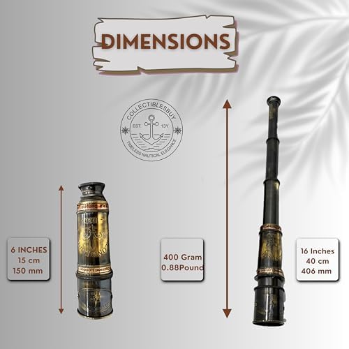 Antique Brass Telescope Decor for Home and Travel