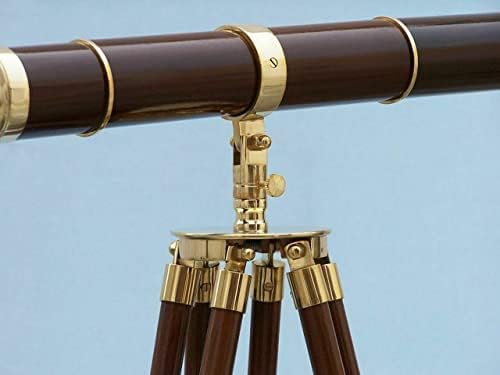 60 Inches Floor Standing Admirals Solid Brass Black Antique Marine Telescope