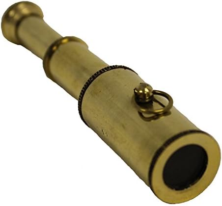 Handheld Brass Telescope Keychain with Carabiner