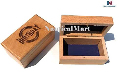Brass Telescope Pirate Spyglass with Personalized Wooden Box