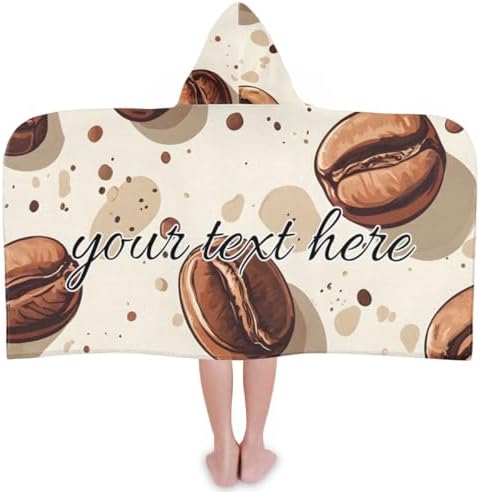 Personalized Kids Beach Towel with Hood for Boys Girls
